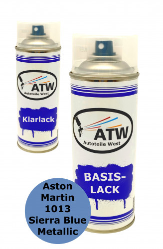 Autolack für Aston Martin 1013 Sierra Blue Metallic +400ml Klarlack Set